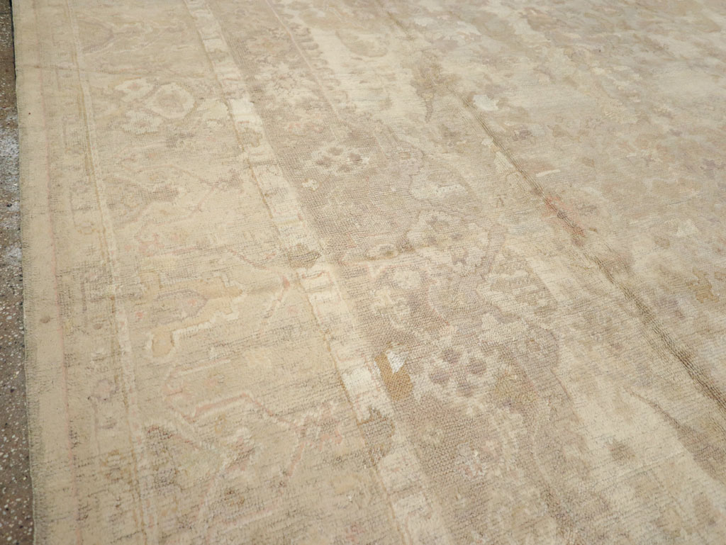 Antique Turkish Oushak Carpet, No.14155 - Gsblank