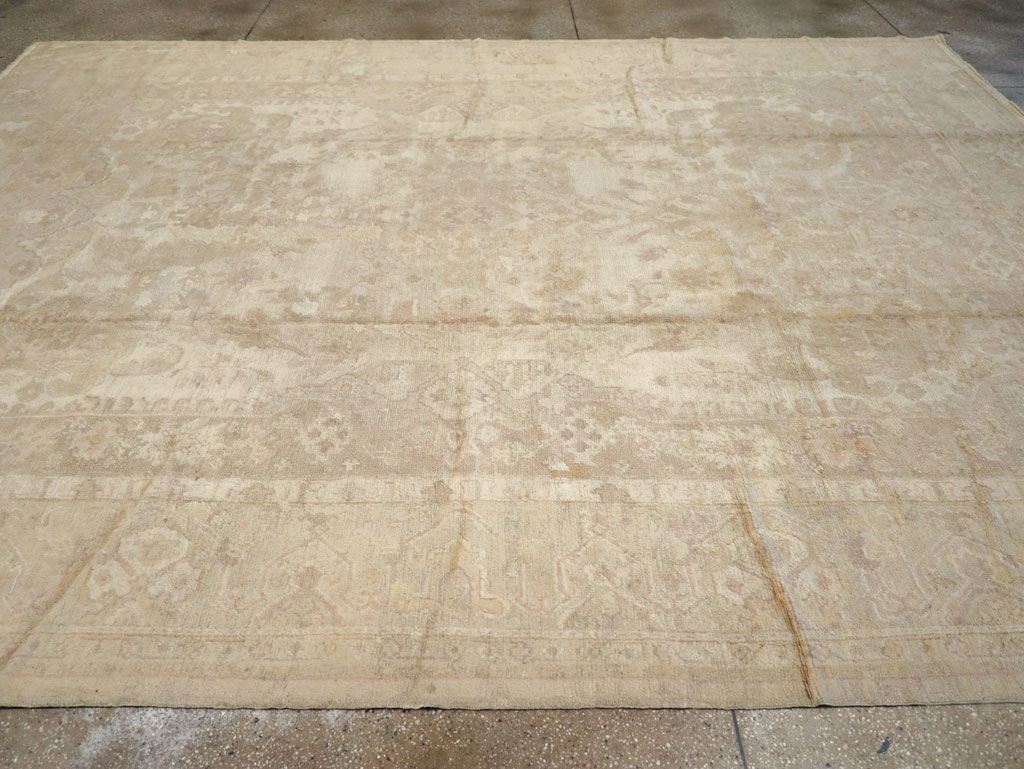 Antique Turkish Oushak Carpet, No.14155 - Gsblank