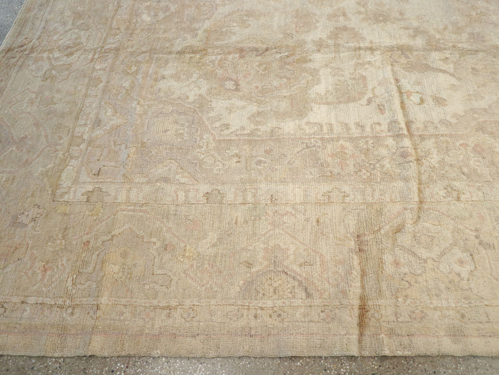 Antique Turkish Oushak Carpet, No.14155 - Gsblank