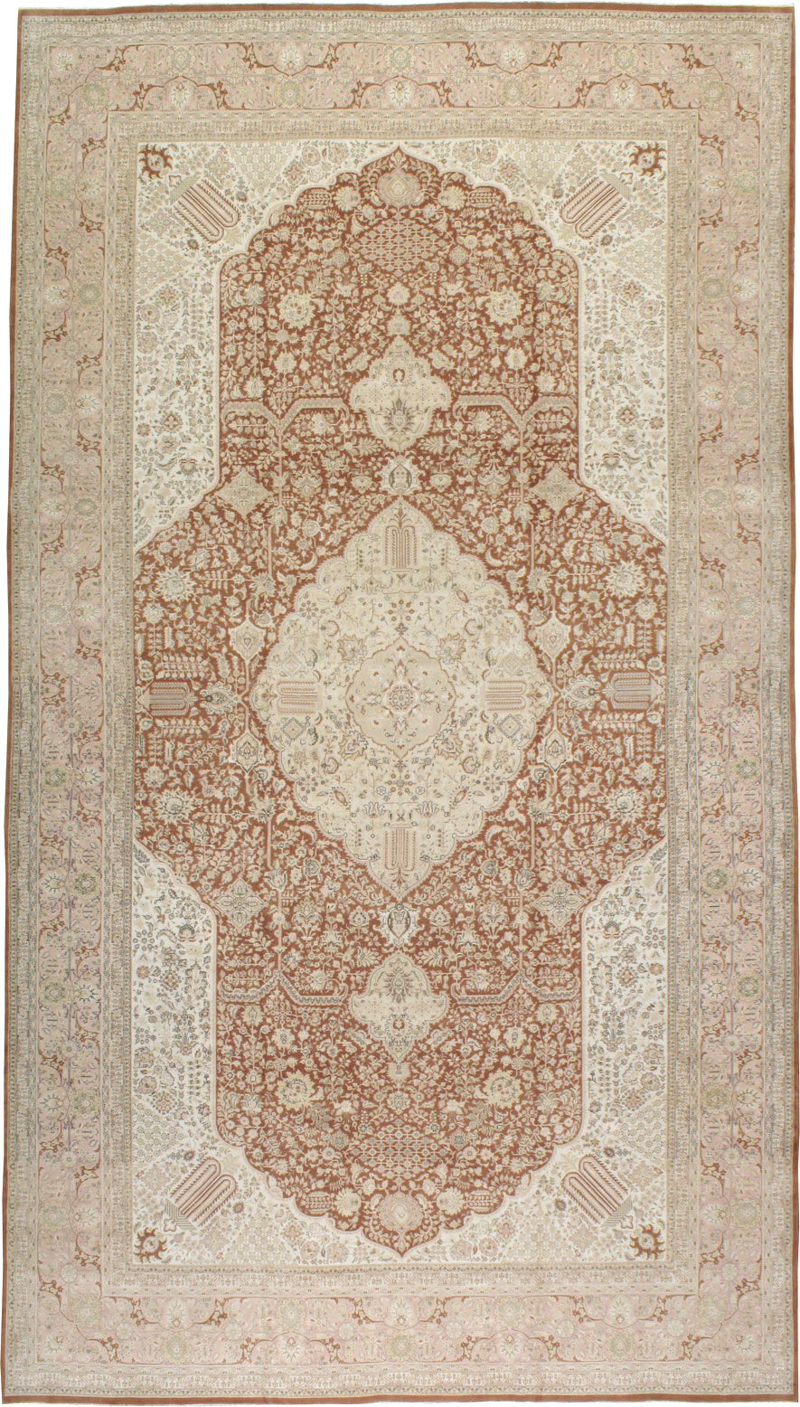 Vintage Persian Tabriz Carpet, No.14173 - Gsblank