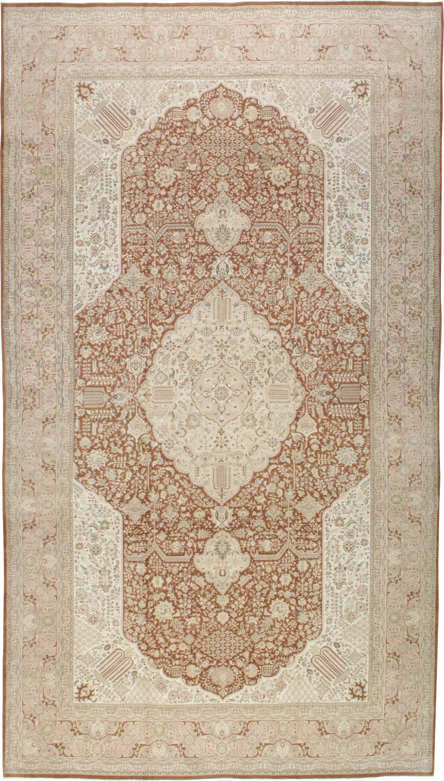 Vintage Persian Tabriz Carpet, No.14173 - Gsblank