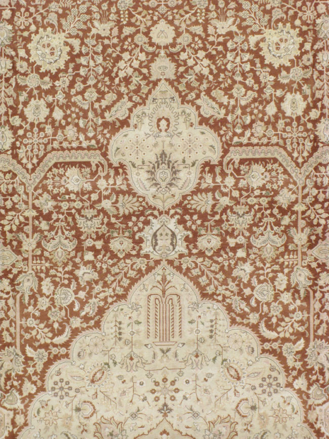 Vintage Persian Tabriz Carpet, No.14173 - Gsblank