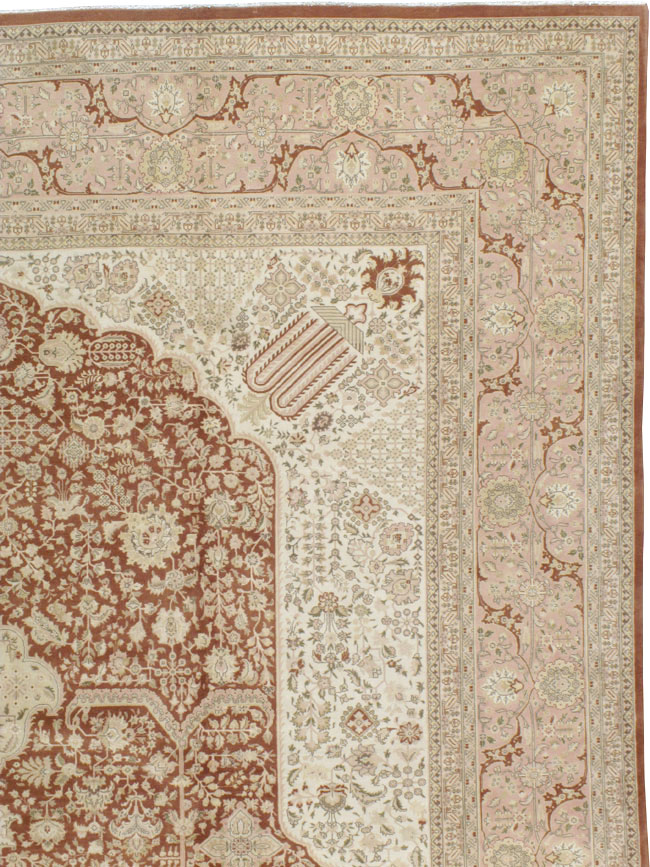 Vintage Persian Tabriz Carpet, No.14173 - Gsblank