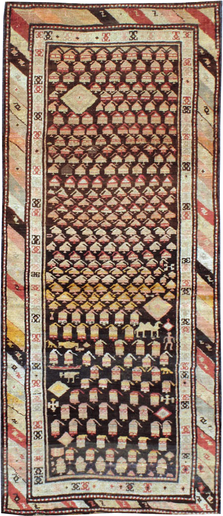 Antique Persian Kurd Rug, No.14205 - Gsblank