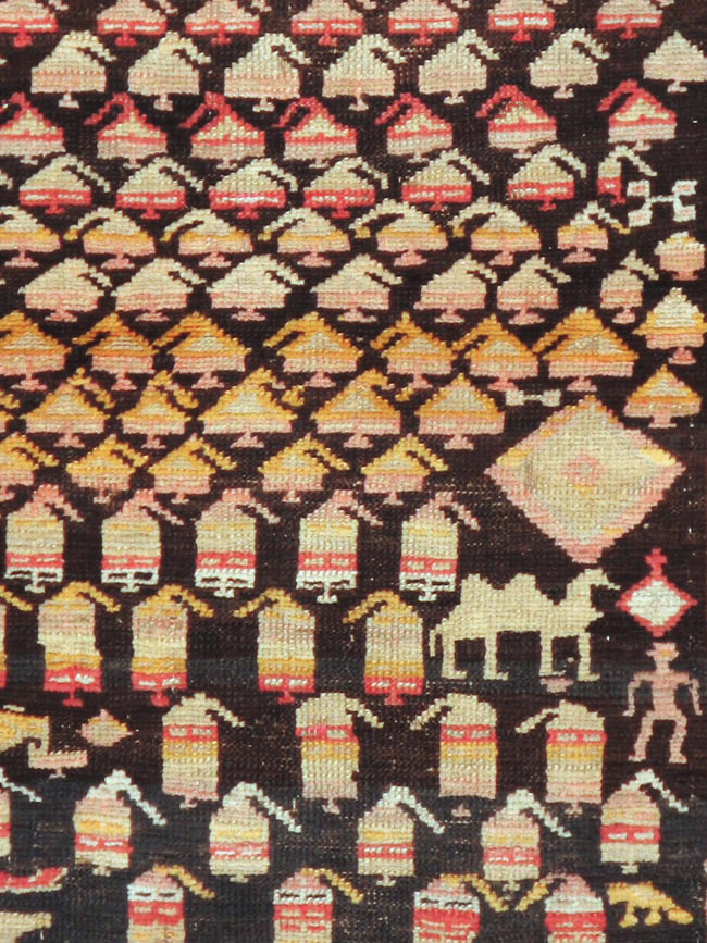 Antique Persian Kurd Rug, No.14205 - Gsblank