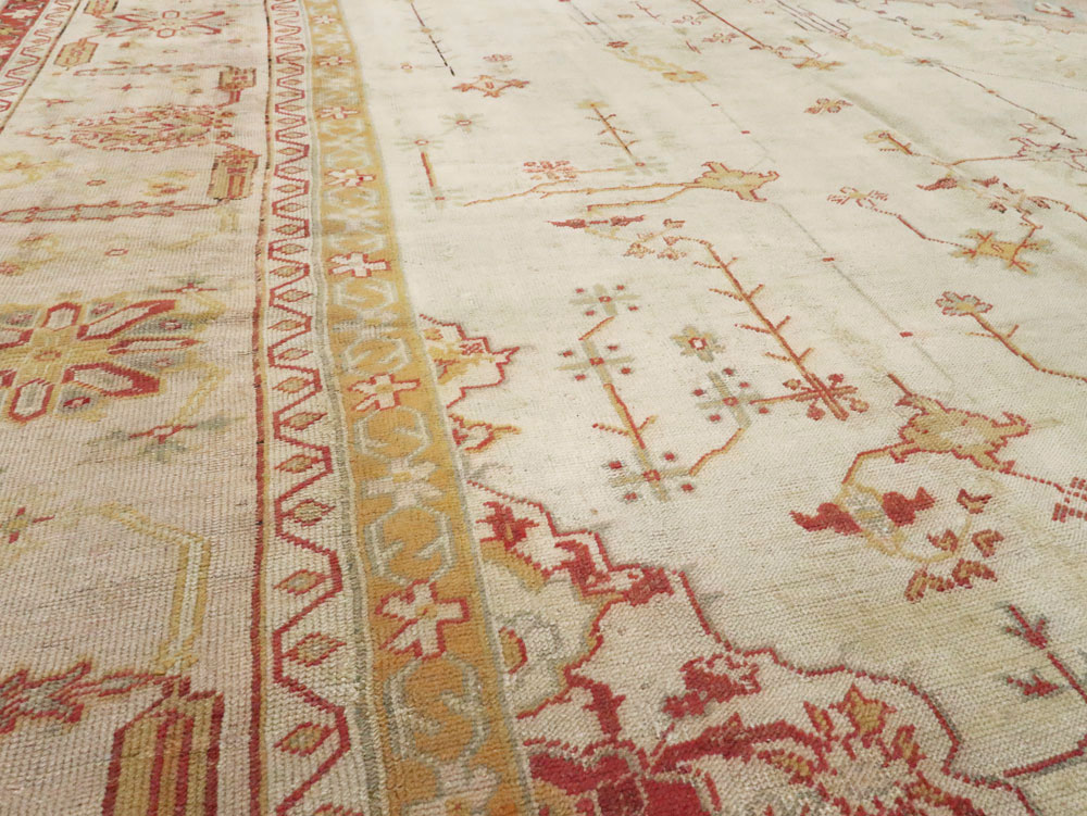 Antique Turkish Oushak Carpet, No.14236 - Gsblank