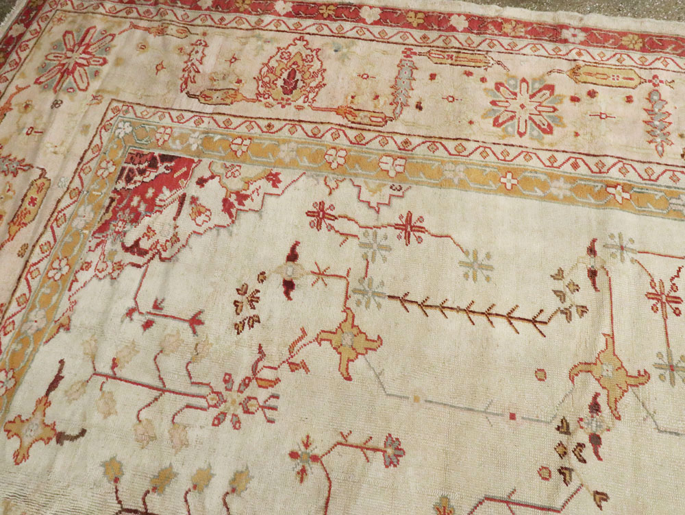Antique Turkish Oushak Carpet, No.14236 - Gsblank