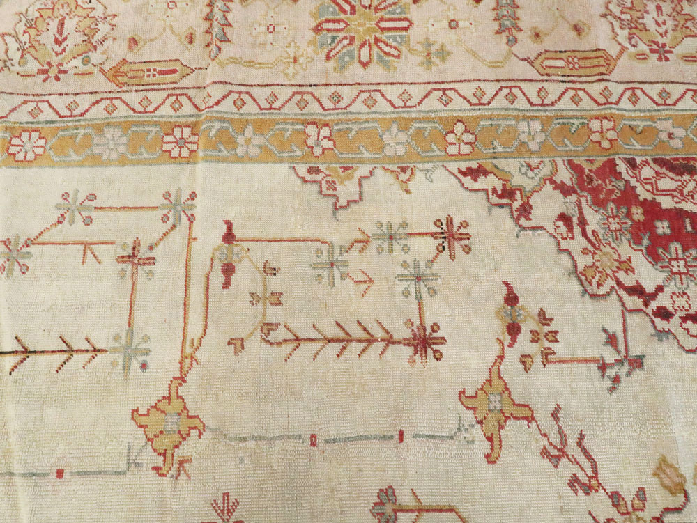 Antique Turkish Oushak Carpet, No.14236 - Gsblank