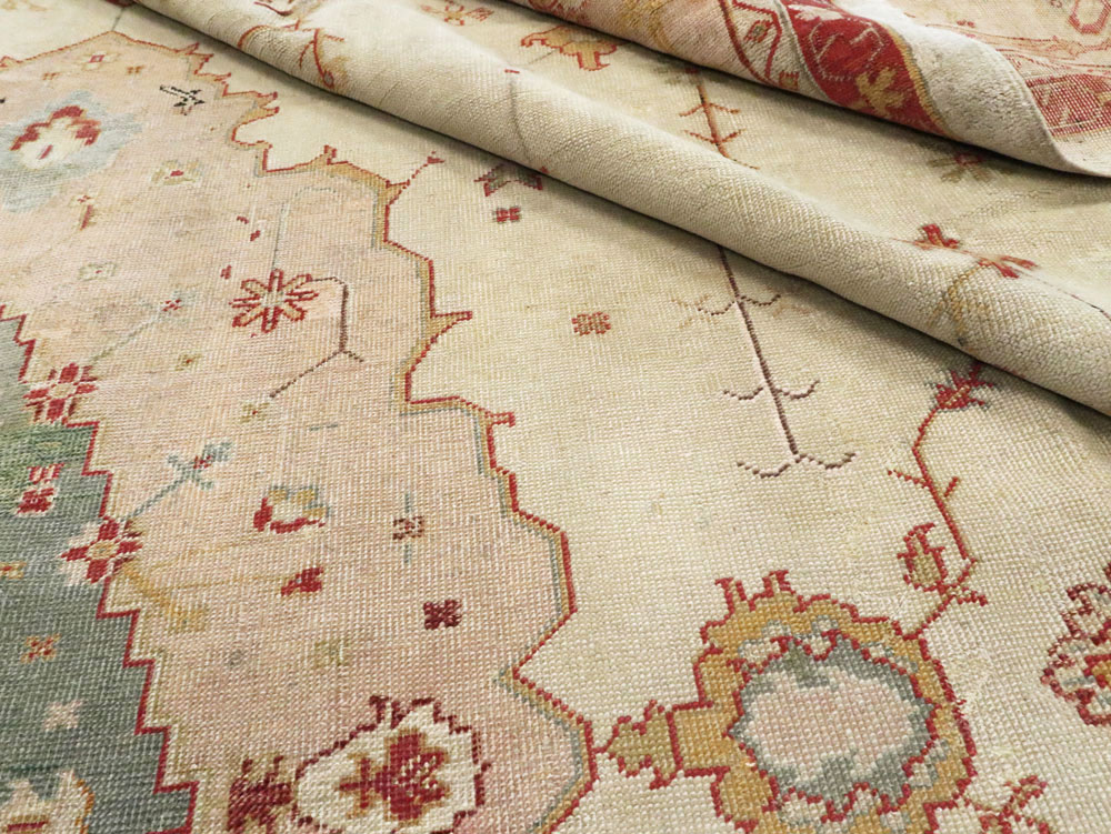 Antique Turkish Oushak Carpet, No.14236 - Gsblank