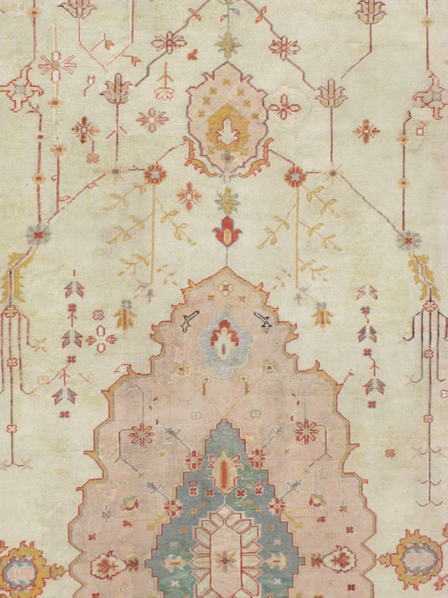 Antique Turkish Oushak Carpet, No.14236 - Gsblank