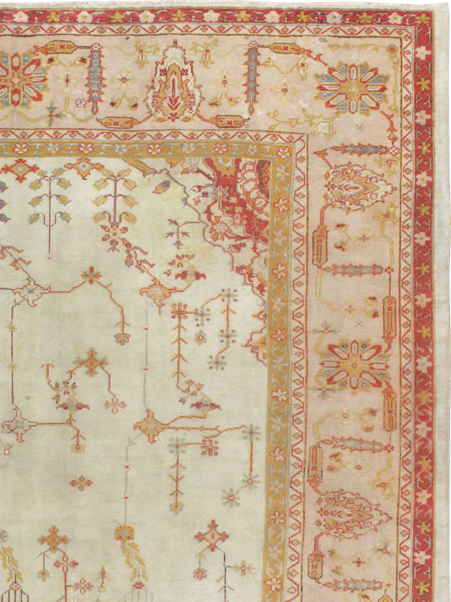 Antique Turkish Oushak Carpet, No.14236 - Gsblank
