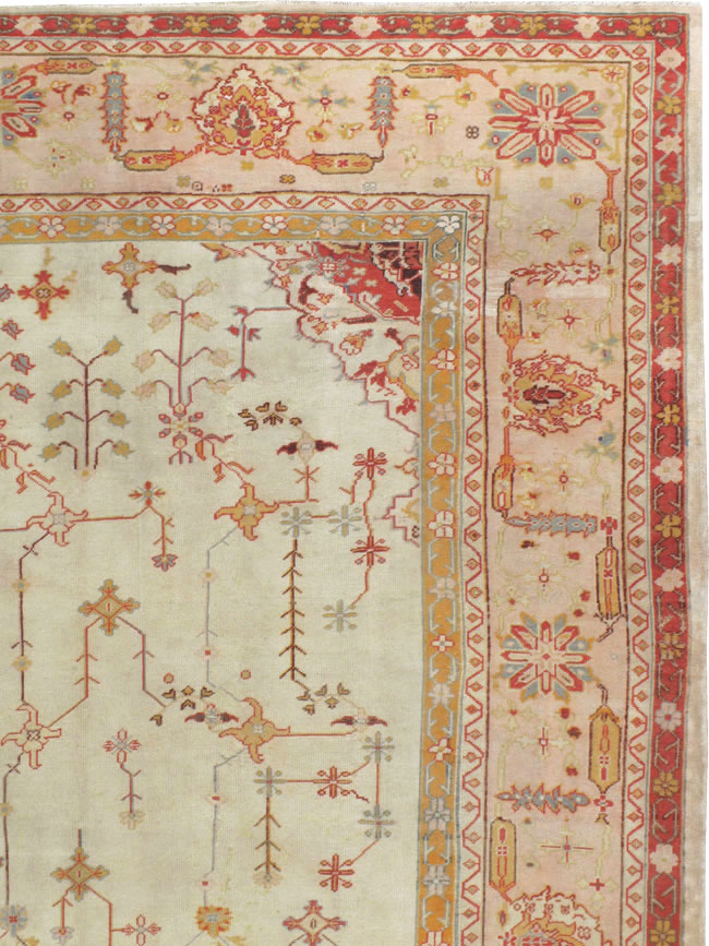 Antique Turkish Oushak Carpet, No.14236 - Gsblank
