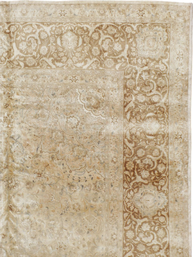 Vintage Persian Tabriz Square Carpet, No.14307 - Gsblank