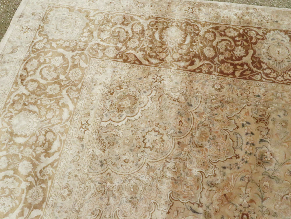 Vintage Persian Tabriz Square Carpet, No.14307 - Gsblank