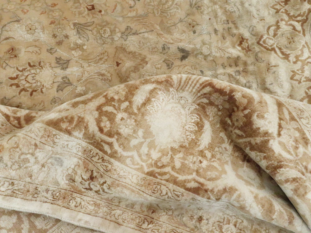 Vintage Persian Tabriz Square Carpet, No.14307 - Gsblank