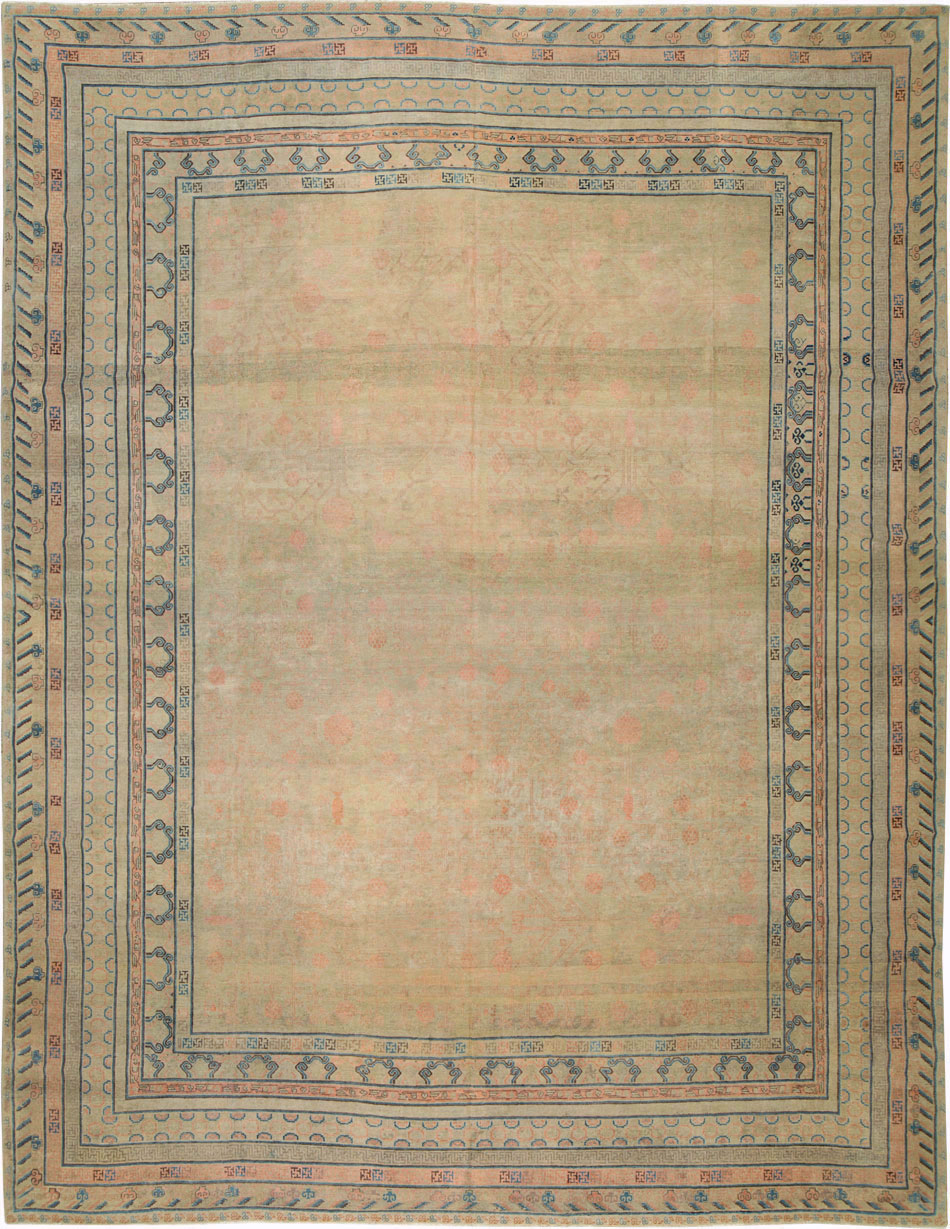 Antique East Turkestan Khotan Carpet, No.14309 - Gsblank