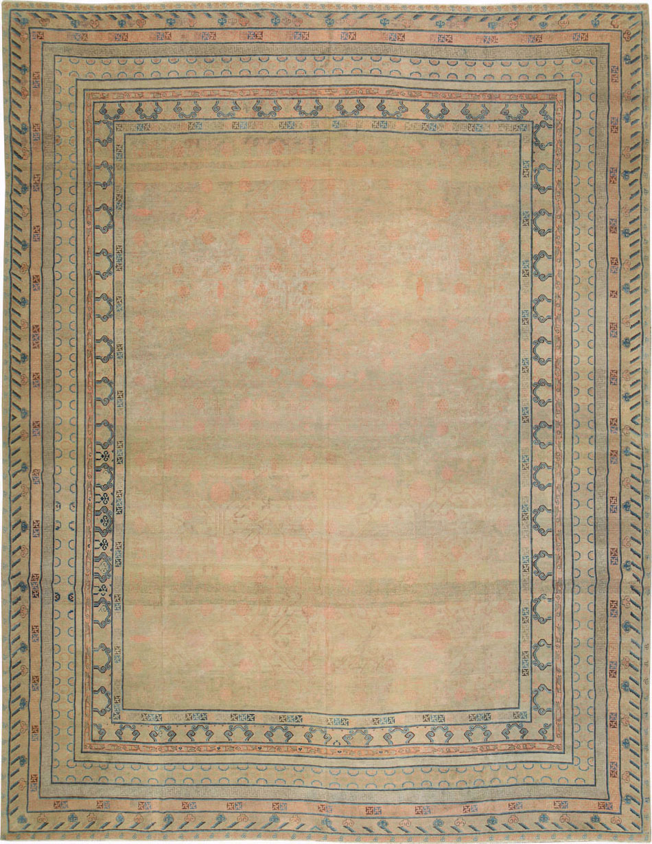 Antique East Turkestan Khotan Oversize Carpet, No.14309 - Gsblank