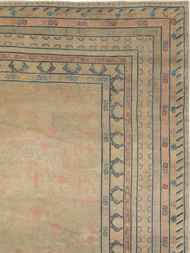 Antique East Turkestan Khotan Oversize Carpet, No.14309 - Gsblank
