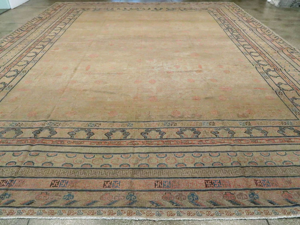 Antique East Turkestan Khotan Oversize Carpet, No.14309 - Gsblank