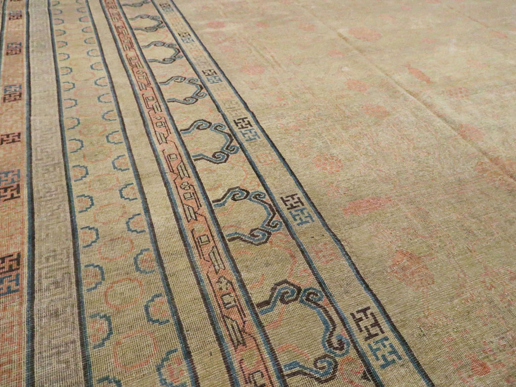 Antique East Turkestan Khotan Oversize Carpet, No.14309 - Gsblank