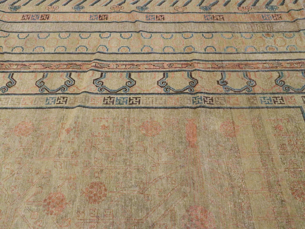 Antique East Turkestan Khotan Oversize Carpet, No.14309 - Gsblank
