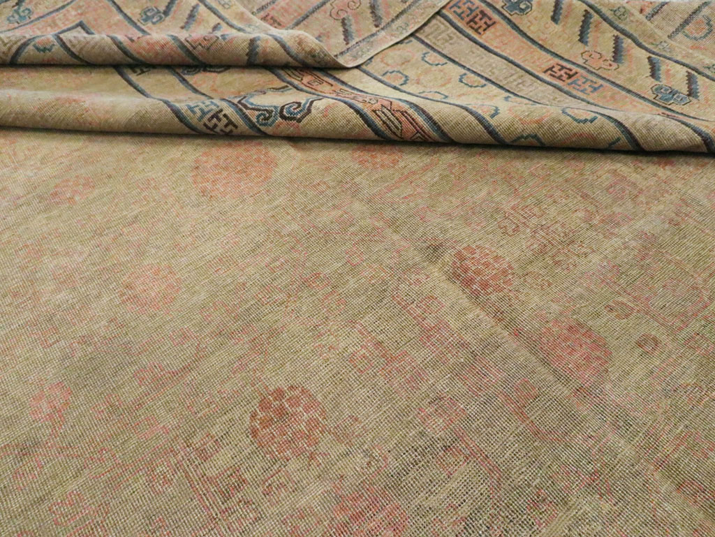 Antique East Turkestan Khotan Oversize Carpet, No.14309 - Gsblank