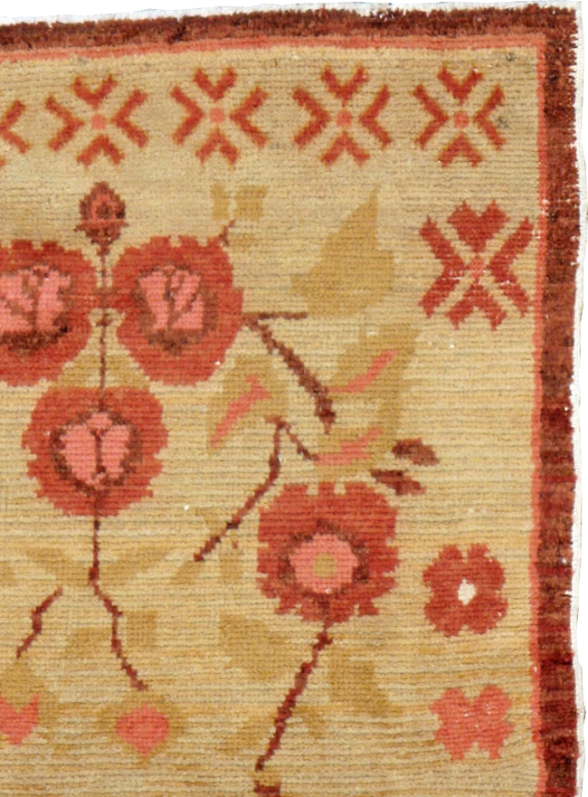 Vintage Turkish Anatolian Throw Rug, No.14326 - Gsblank