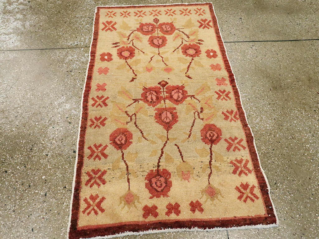 Vintage Turkish Anatolian Throw Rug, No.14326 - Gsblank