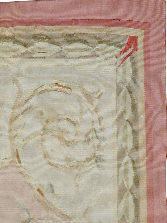 Antique French Aubusson Rug, No.14331 - Gsblank