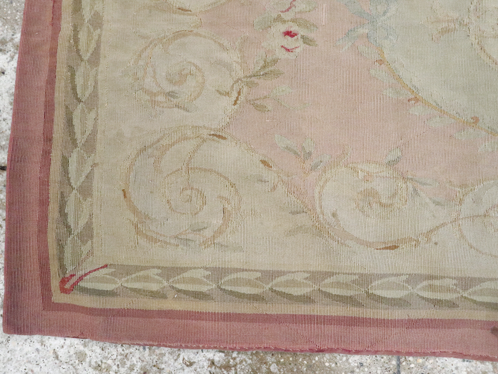 Antique French Aubusson Rug, No.14331 - Gsblank