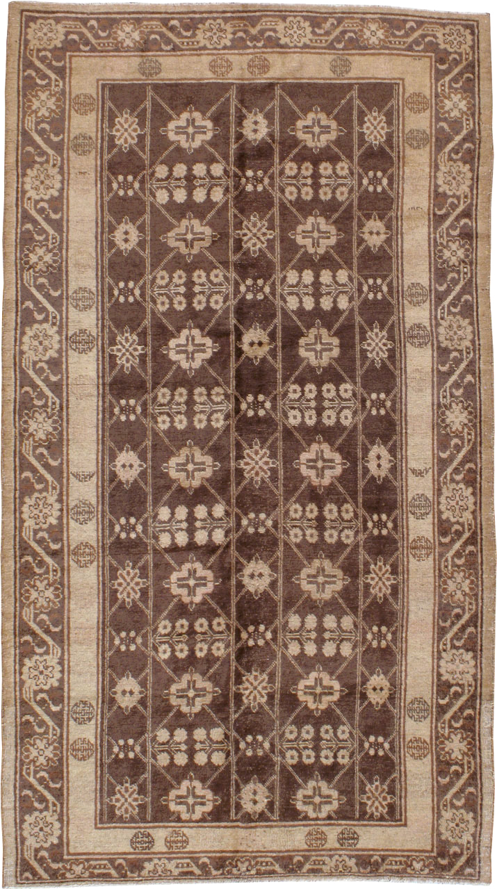 Antique East Turkestan Khotan Carpet, No.14345 - Gsblank