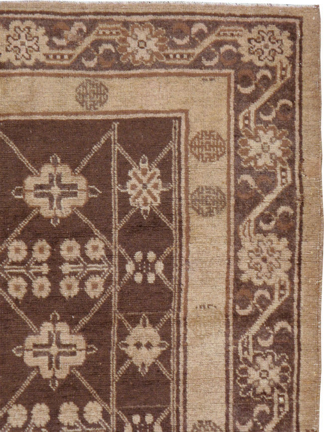 Antique East Turkestan Khotan Carpet, No.14345 - Gsblank