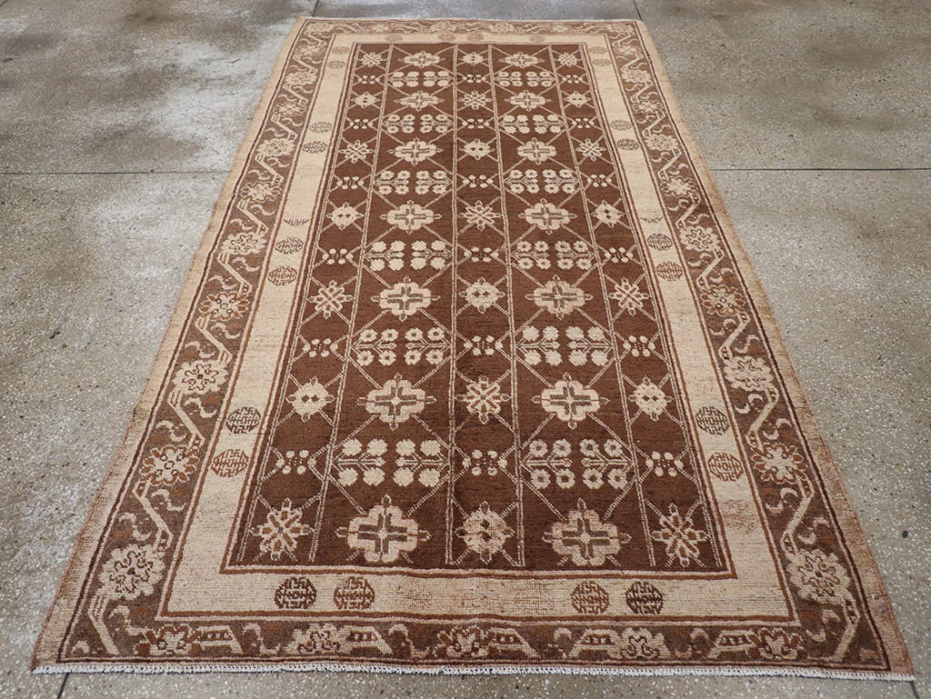 Antique East Turkestan Khotan Carpet, No.14345 - Gsblank