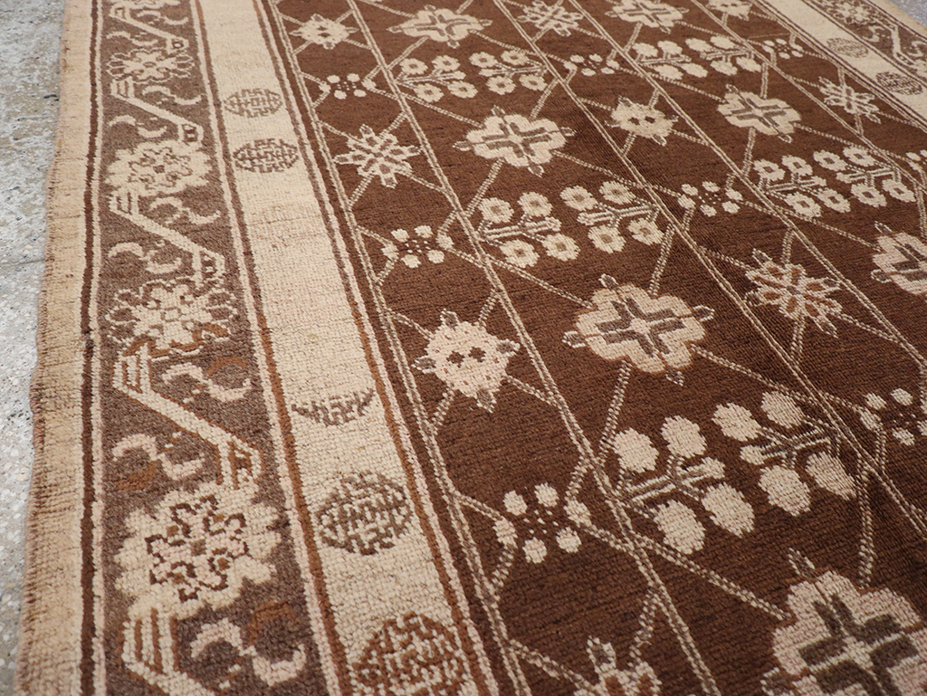 Antique East Turkestan Khotan Carpet, No.14345 - Gsblank