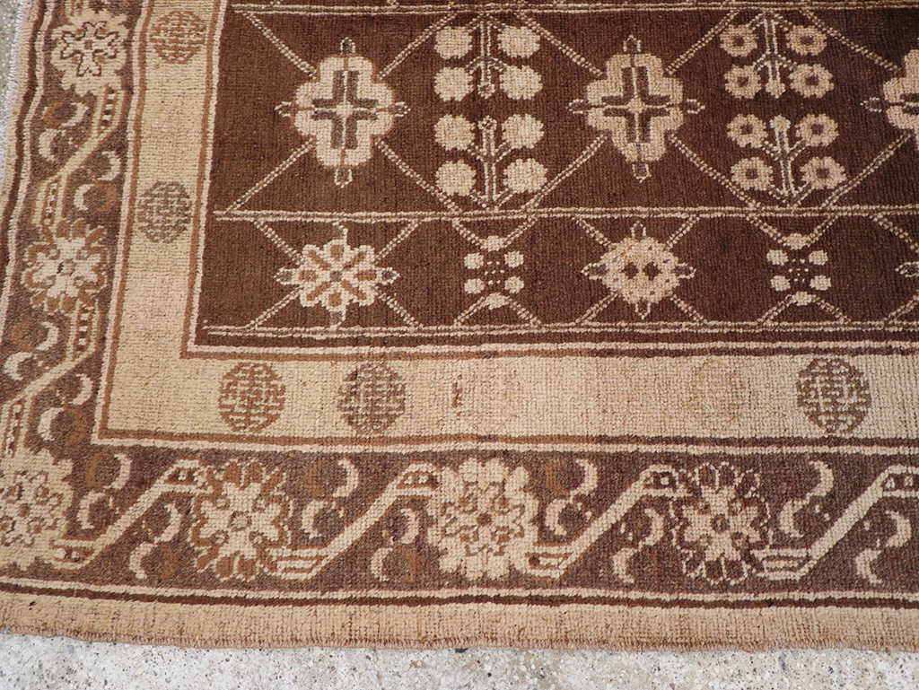 Antique East Turkestan Khotan Carpet, No.14345 - Gsblank