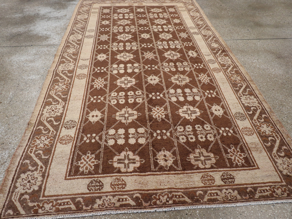 Antique East Turkestan Khotan Carpet, No.14345 - Gsblank