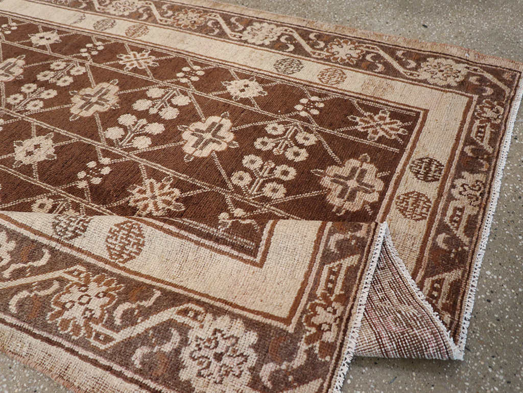 Antique East Turkestan Khotan Carpet, No.14345 - Gsblank