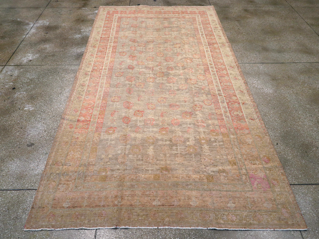 Antique East Turkestan Khotan Carpet, No.14346 - Gsblank