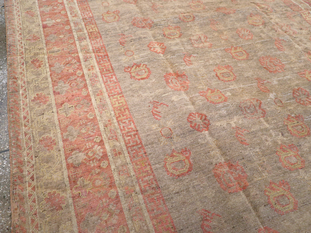 Antique East Turkestan Khotan Carpet, No.14346 - Gsblank