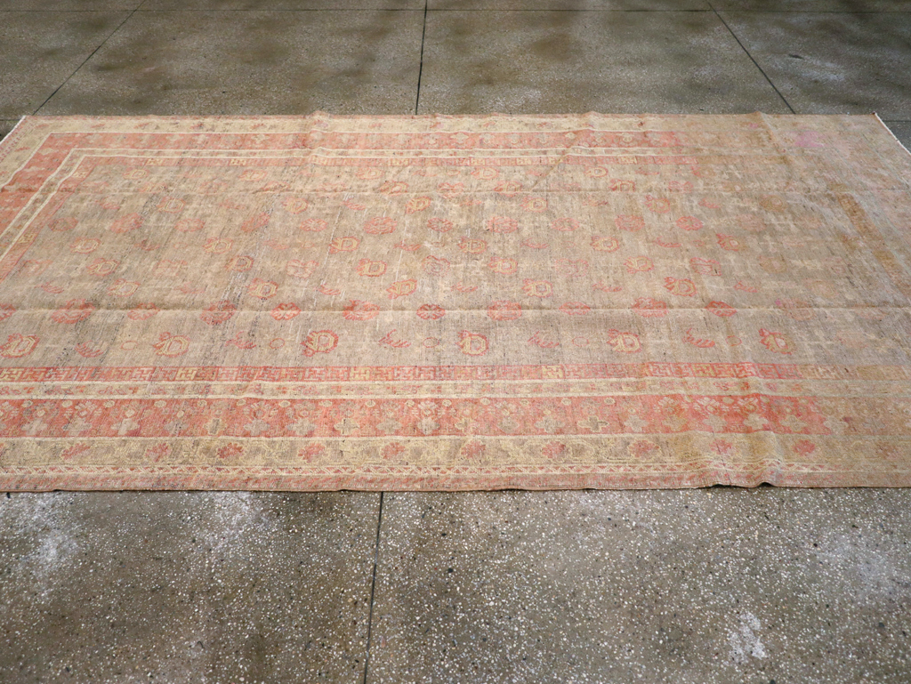 Antique East Turkestan Khotan Carpet, No.14346 - Gsblank