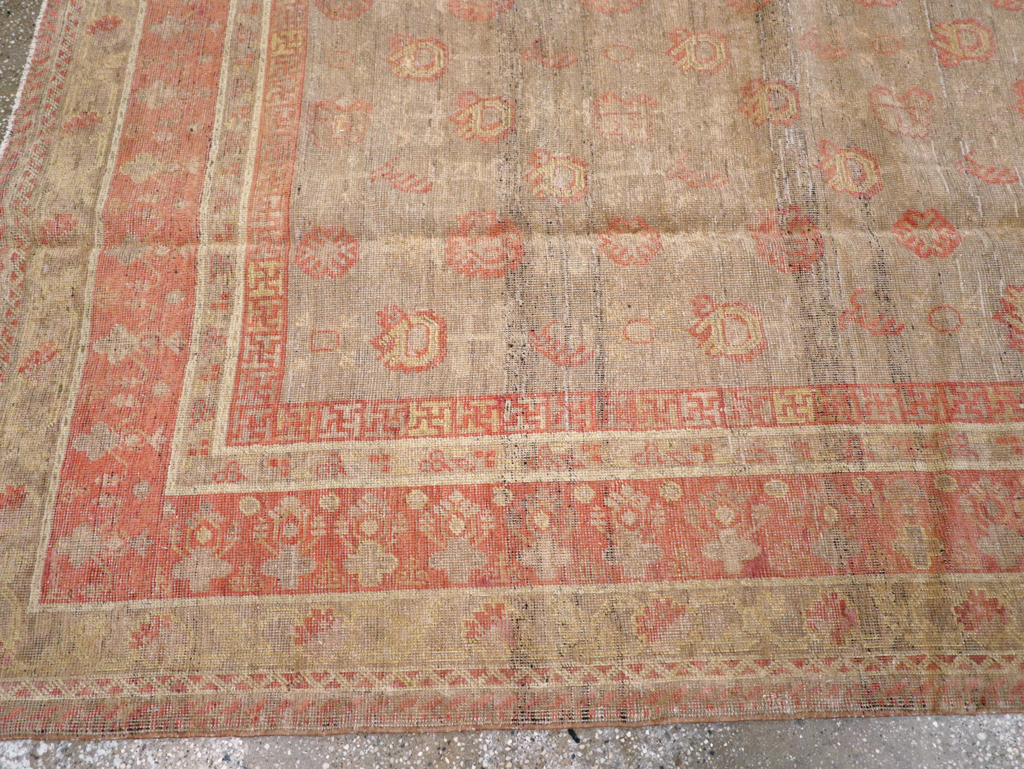 Antique East Turkestan Khotan Carpet, No.14346 - Gsblank