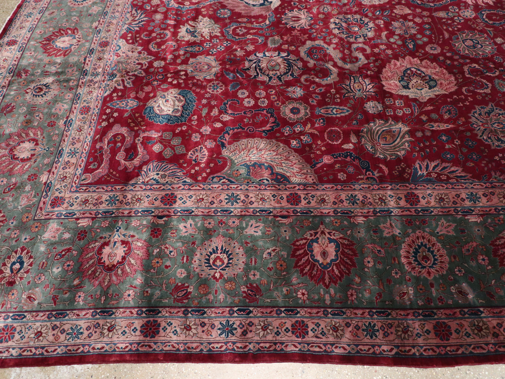 Antique Persian Kashan Large Carpet, No.14369 - Gsblank