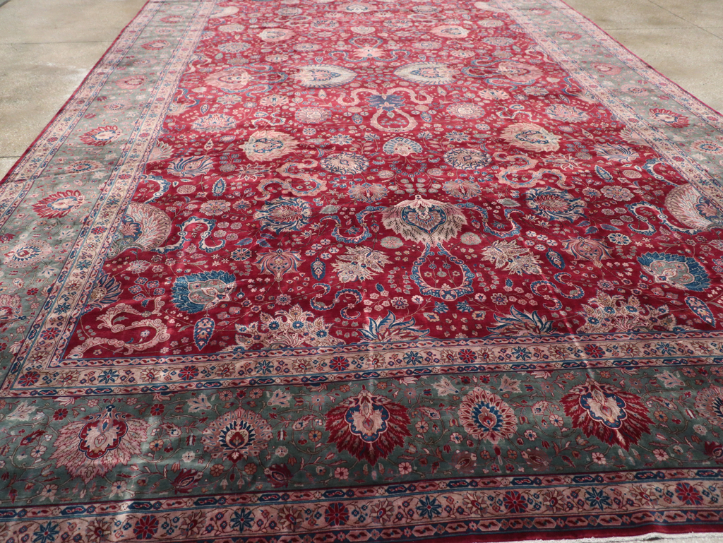 Antique Persian Kashan Large Carpet, No.14369 - Gsblank
