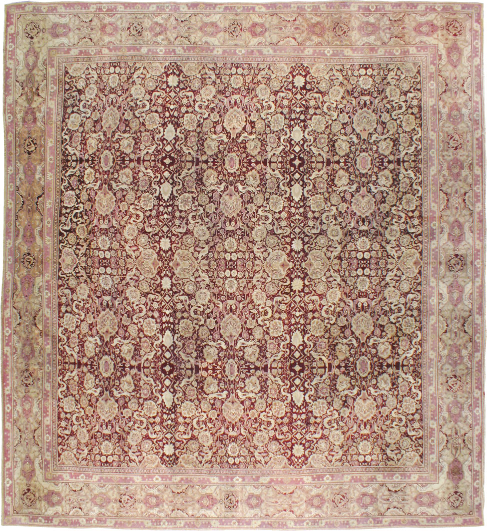 Antique Indian Agra Square Carpet, No.14425 - Gsblank