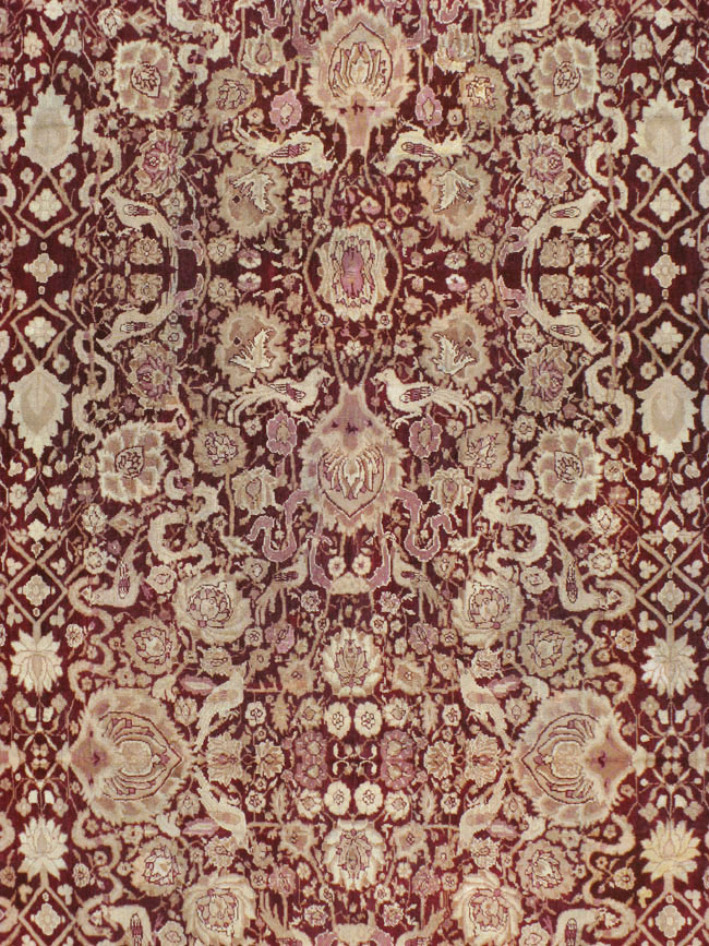 Antique Indian Agra Square Carpet, No.14425 - Gsblank