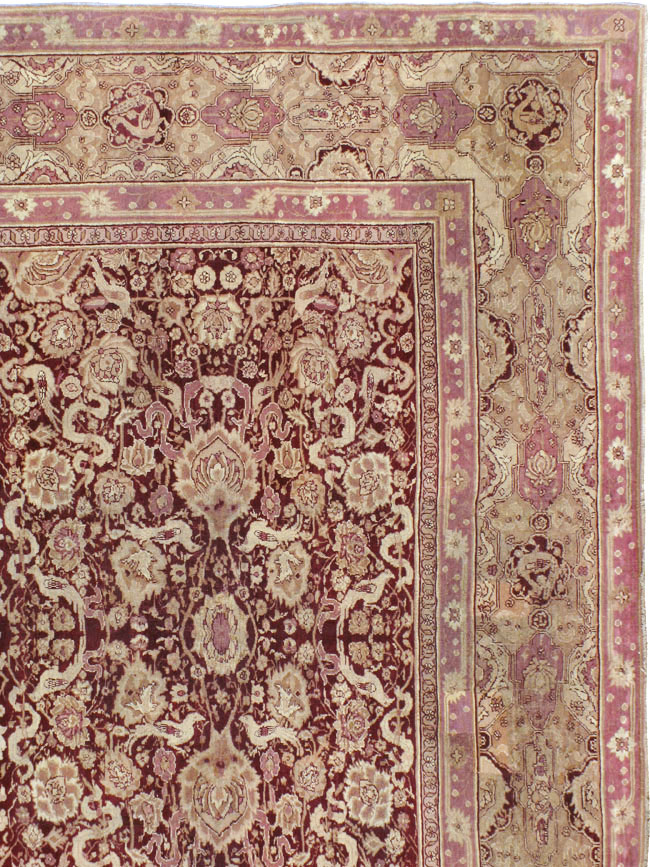 Antique Indian Agra Square Carpet, No.14425 - Gsblank