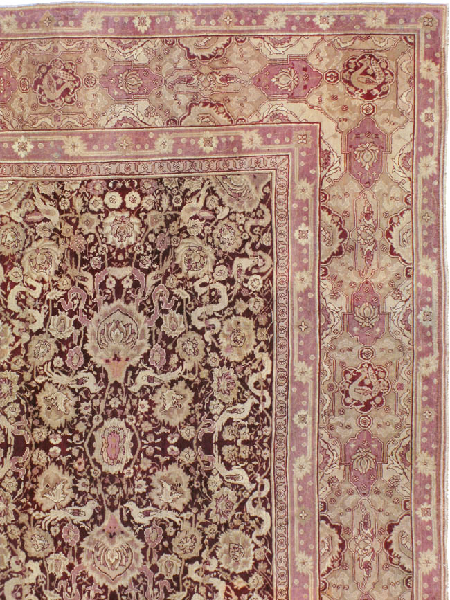 Antique Indian Agra Square Carpet, No.14425 - Gsblank