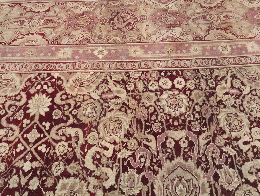 Antique Indian Agra Square Carpet, No.14425 - Gsblank