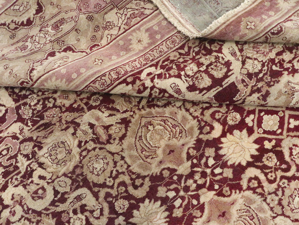 Antique Indian Agra Square Carpet, No.14425 - Gsblank