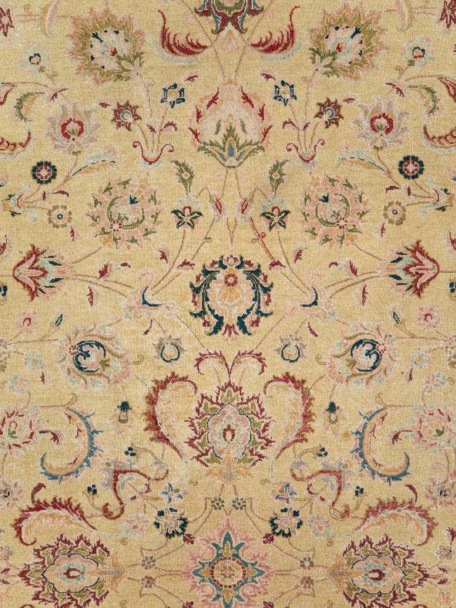 Vintage Persian Tabriz Room Size Carpet, No.14436 - Gsblank